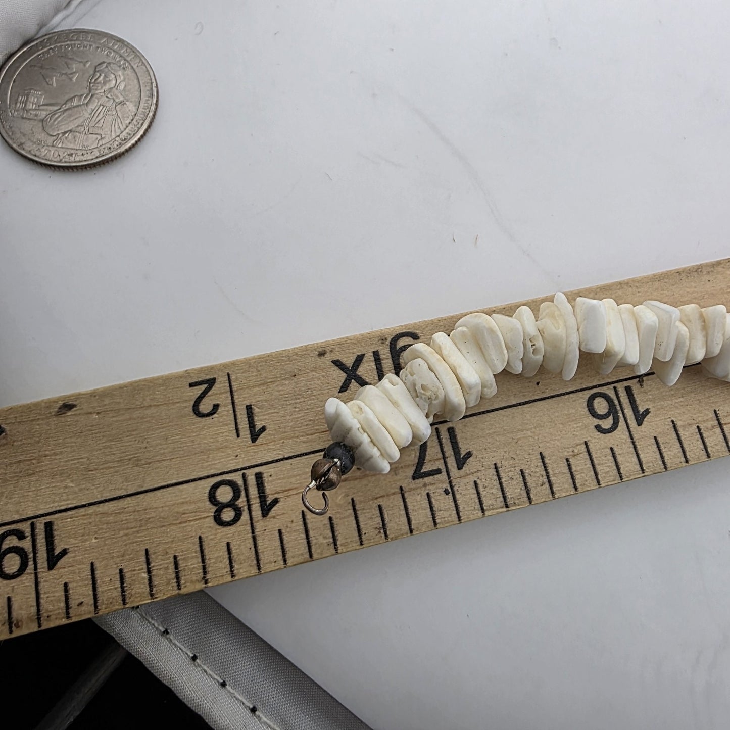 Vintage Puka Shell Vintage Shell Chip Necklace 18” White Beach Boho Surf Choker