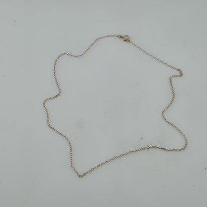 1/20 14K Gold Filled Chain Necklace 16” MSCO Dainty Thin Chain Vintage
