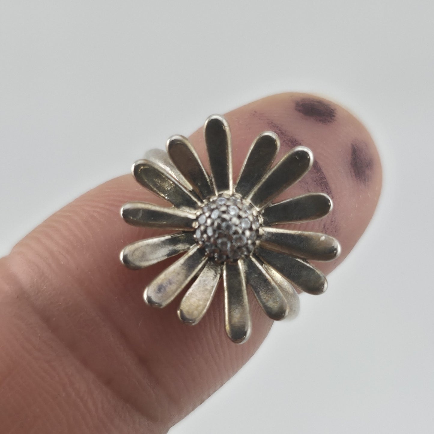 Pandora Sterling Silver Daisy Flower Ring Retired Size 4.75 New 925