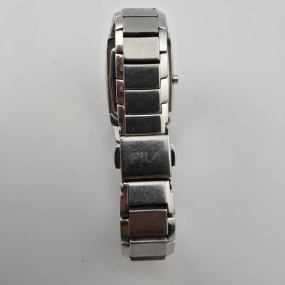 Fila Women’s Silver Tone Blue Dial Watch Stainless Steel New Battery Size 5.5