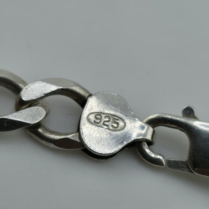 Sterling Silver Figaro Link Chain Necklace 52.9g 26 inches Italy 925 Vintage