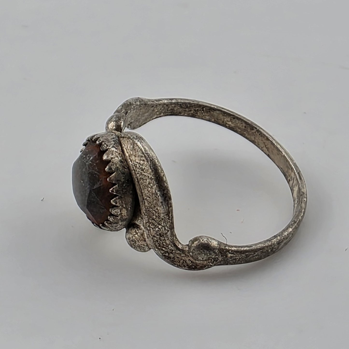 Vintage Bell Trading Post Sterling Silver Black Stone Ring Size 5.5 Mid Century