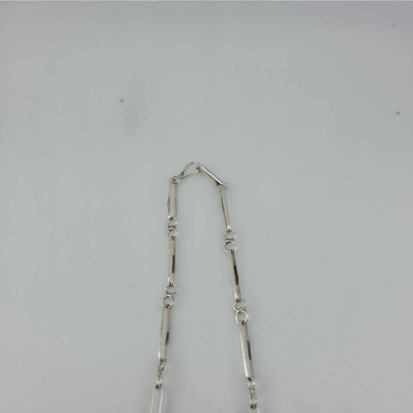 Vintage EDDAKIE Sterling Silver Turquoise Necklace Native American 14” 12g Zuni