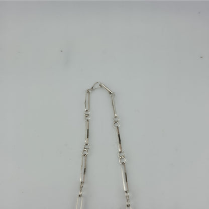 Vintage EDDAKIE Sterling Silver Turquoise Necklace Native American 14” 12g Zuni