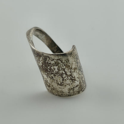 Sterling Silver Ring MCM MODERN contemporary Artisan Organic Minimalist Size 6.7