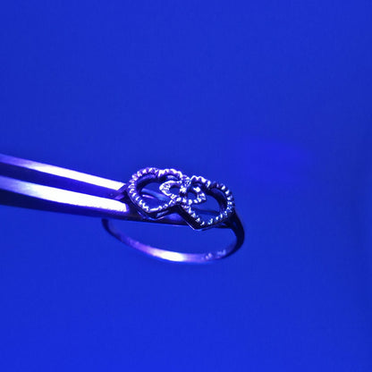 10K Gold Diamond Heart Ring Size 5.75 Vintage Jewelry