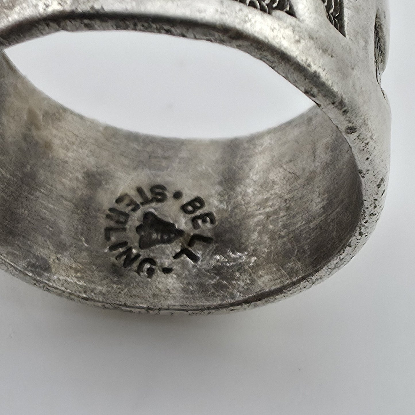 Vintage Bell Trading Post Navajo Thunderbird Ring Sterling Silver 925 Size 5
