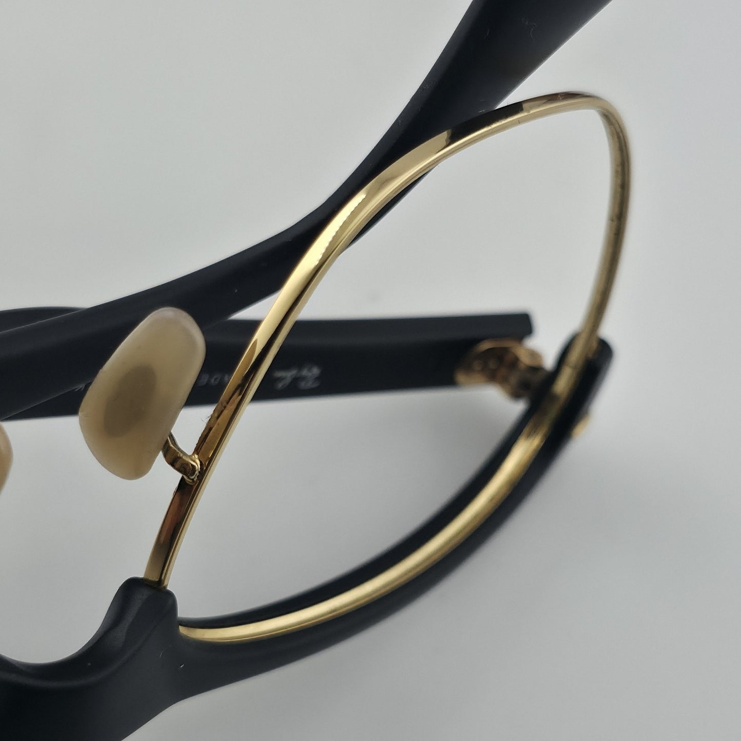 Ray-Ban RB4175 877 Eyeglass Frames Black Gold 57-16 145 Italy w/ Case No Lenses