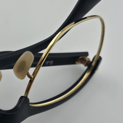 Ray-Ban RB4175 877 Eyeglass Frames Black Gold 57-16 145 Italy w/ Case No Lenses