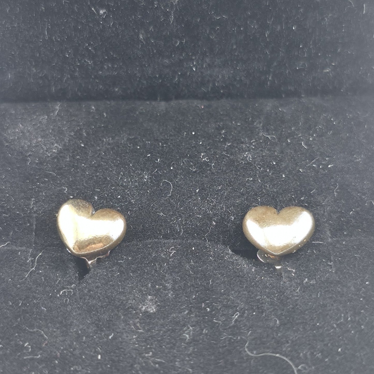 Pandora 925 ALE Sterling Silver Heart Stud Earrings Patina