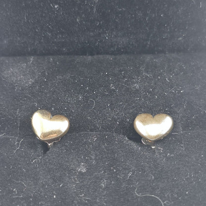 Pandora 925 ALE Sterling Silver Heart Stud Earrings Patina