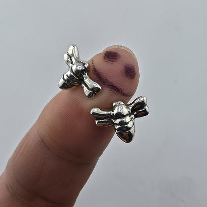 UNOde50 BZZ A BZZ Bee Ring Silver Plated Size 6 Adjustable Spain Handmade