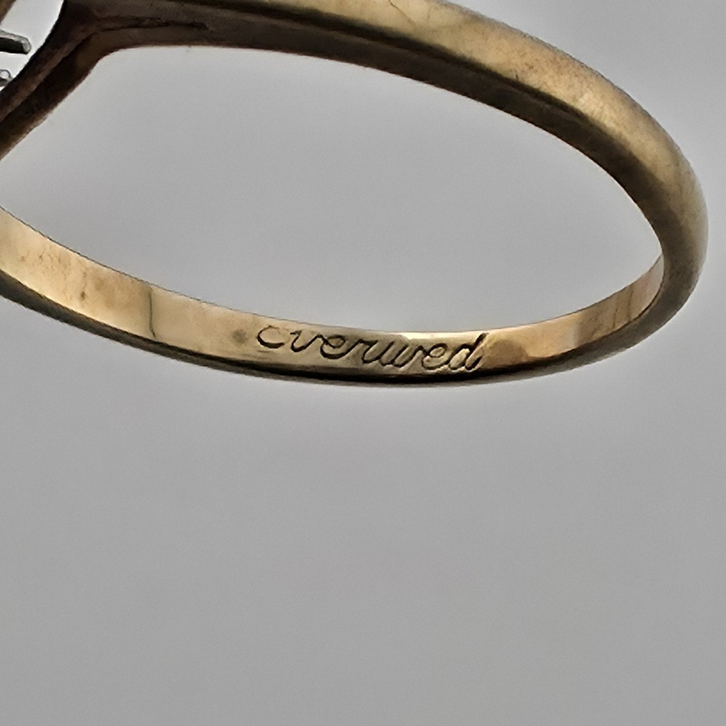 10K Gold Diamond Heart Ring Size 5.75 Vintage Jewelry