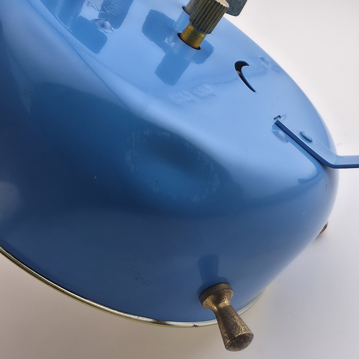 Smurf Double Bell Alarm Clock Bradley Time Blue Yellow Tested Runs Vintage