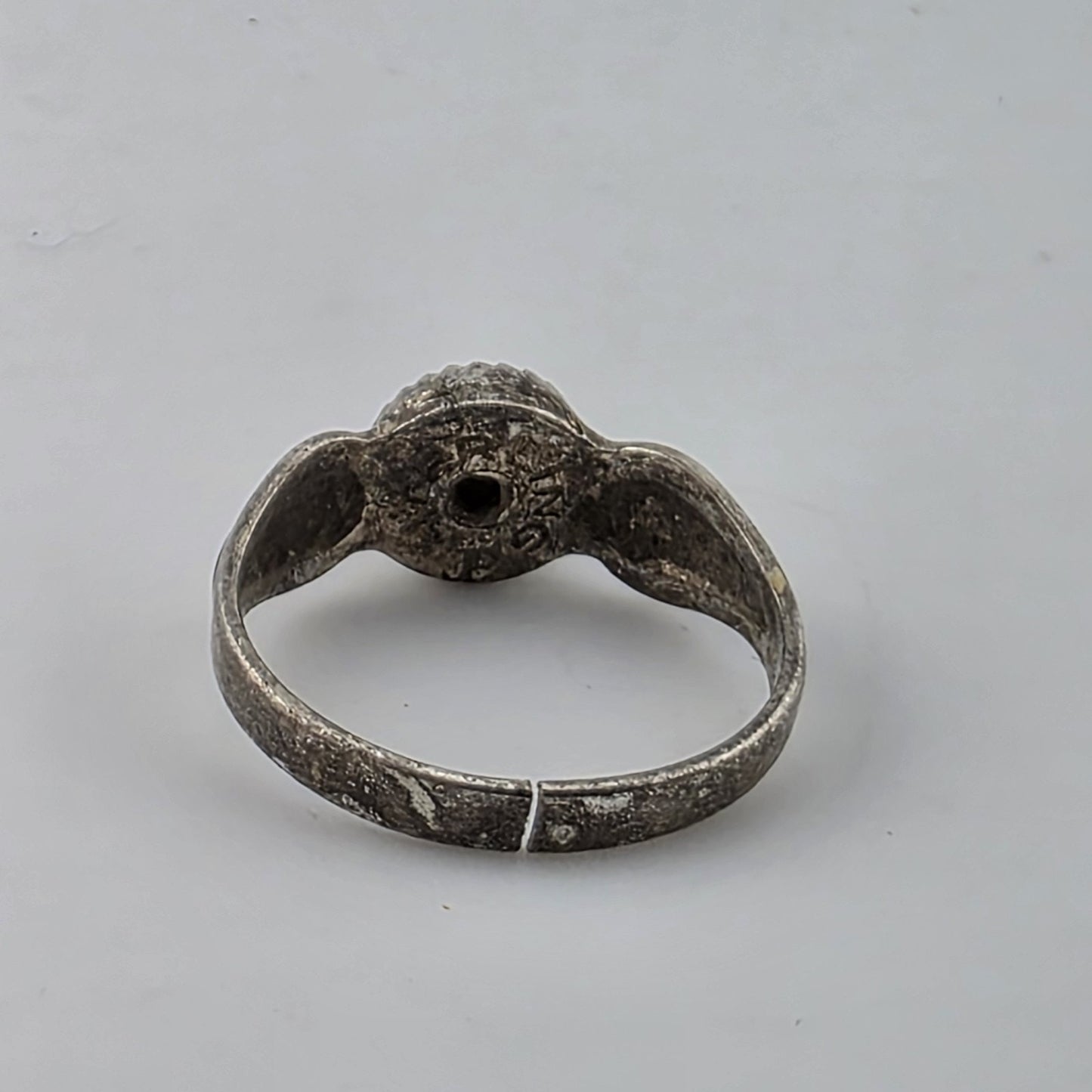 Vintage Native American Sterling Silver Tiger's Eye Ring Size 5.75 Crack in Band