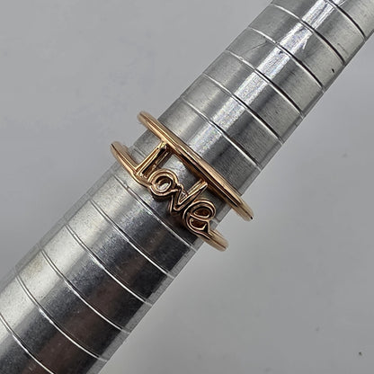 Pandora ME 14K Rose Gold Plated Love Open Band Ring Size 8 Retired ALE New