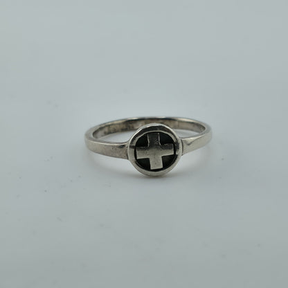 Sterling Silver Cross Ring Size 8.75 925 Dainty Minimalist Religious Band