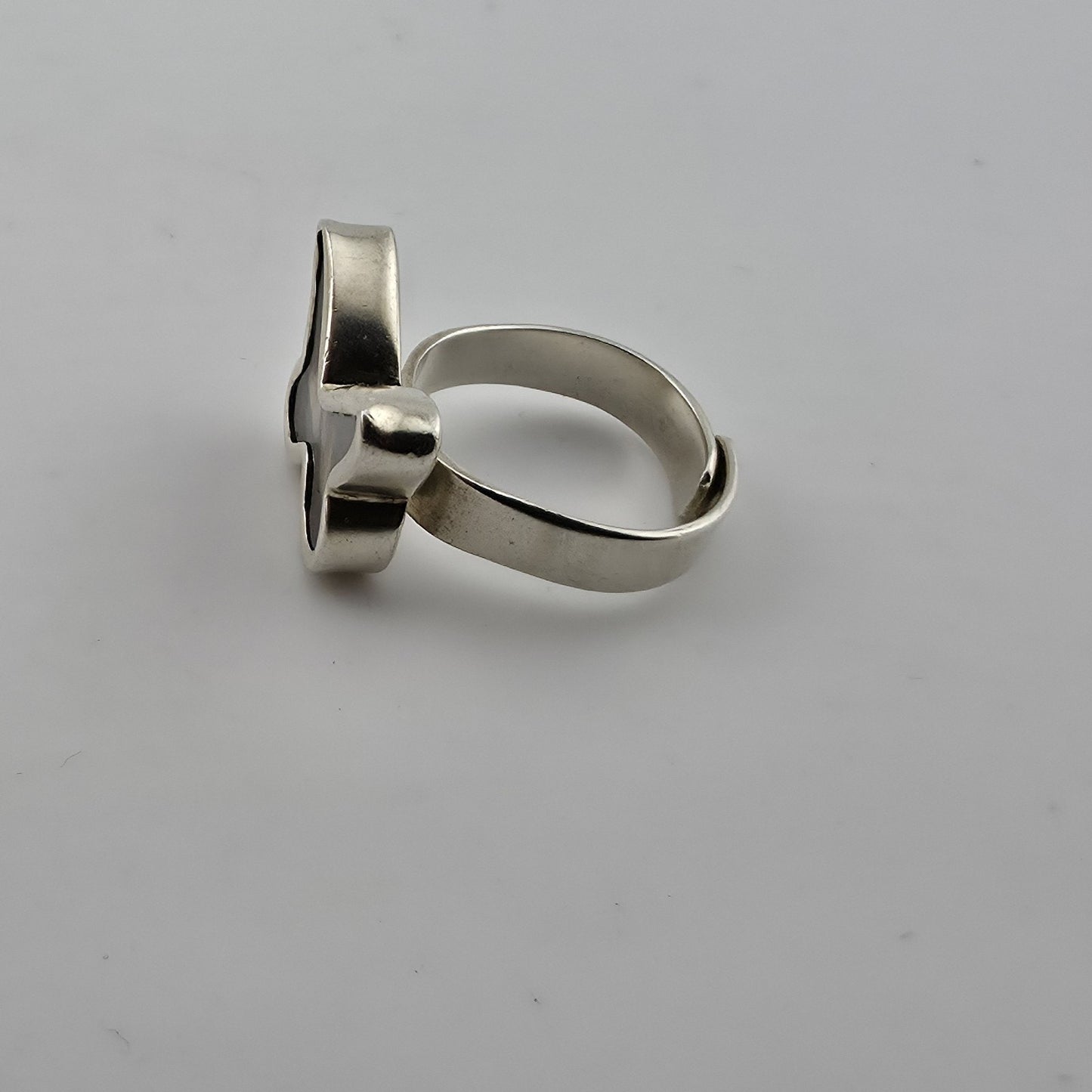 Sterling Silver Butterfly Ring Real Butterfly Wing Inlay Adjustable 925 Statemen