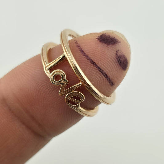 Pandora ME 14K Rose Gold Plated Love Open Band Ring Size 8 Retired ALE New