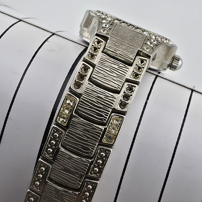 Gruen Diamond Quartz Women’s Watch Rhinestone Bracelet 6" Japan Movement