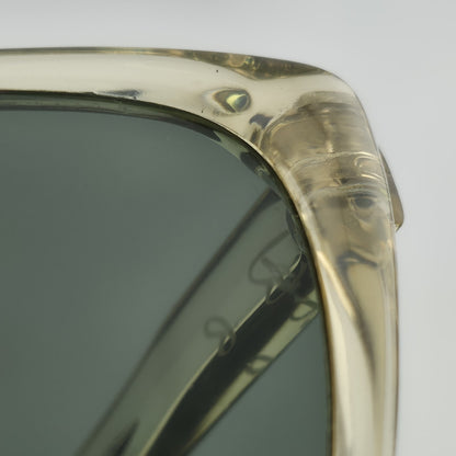 Vintage Ray-Ban Cats 3000 Bausch / Lomb Sunglasses Crystal Frame Green Lens Case