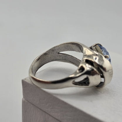 Noa Zuman Sterling Silver Blue Stone Ring Size 9 925 Statement Cocktail Ring