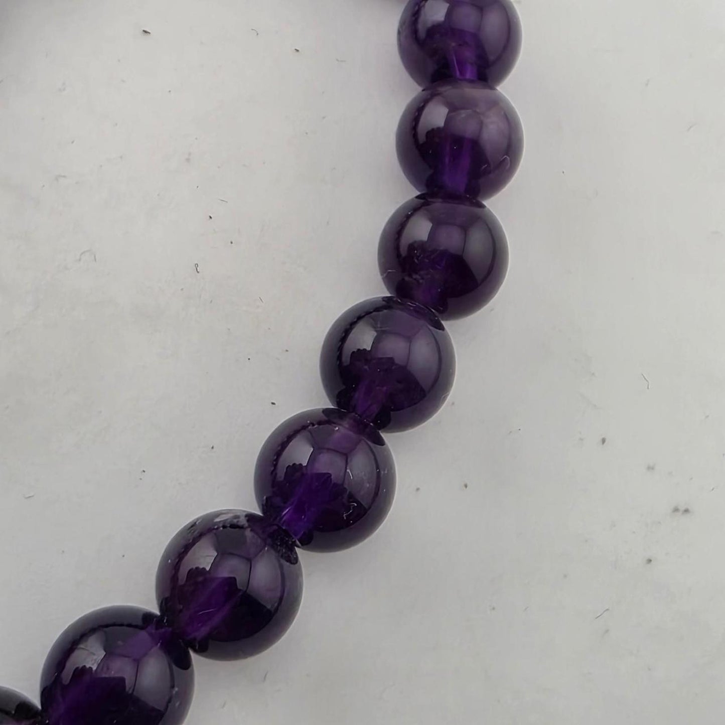 Purple amethyst beaded bracelet amethyst
