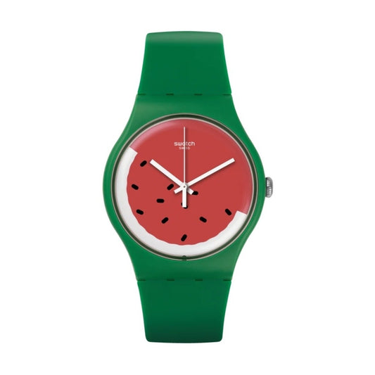 NEW SWATCH SWISS LIMITED WATERMELON WATCH TOO COOL GREEN PASTEQUE SUOG109 41MM