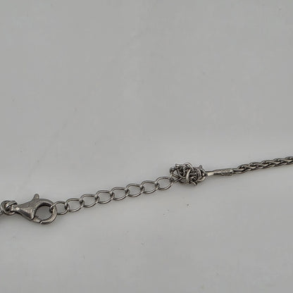 Vintage 925 Sterling Silver Wheat Chain Necklace 16” 5.2g