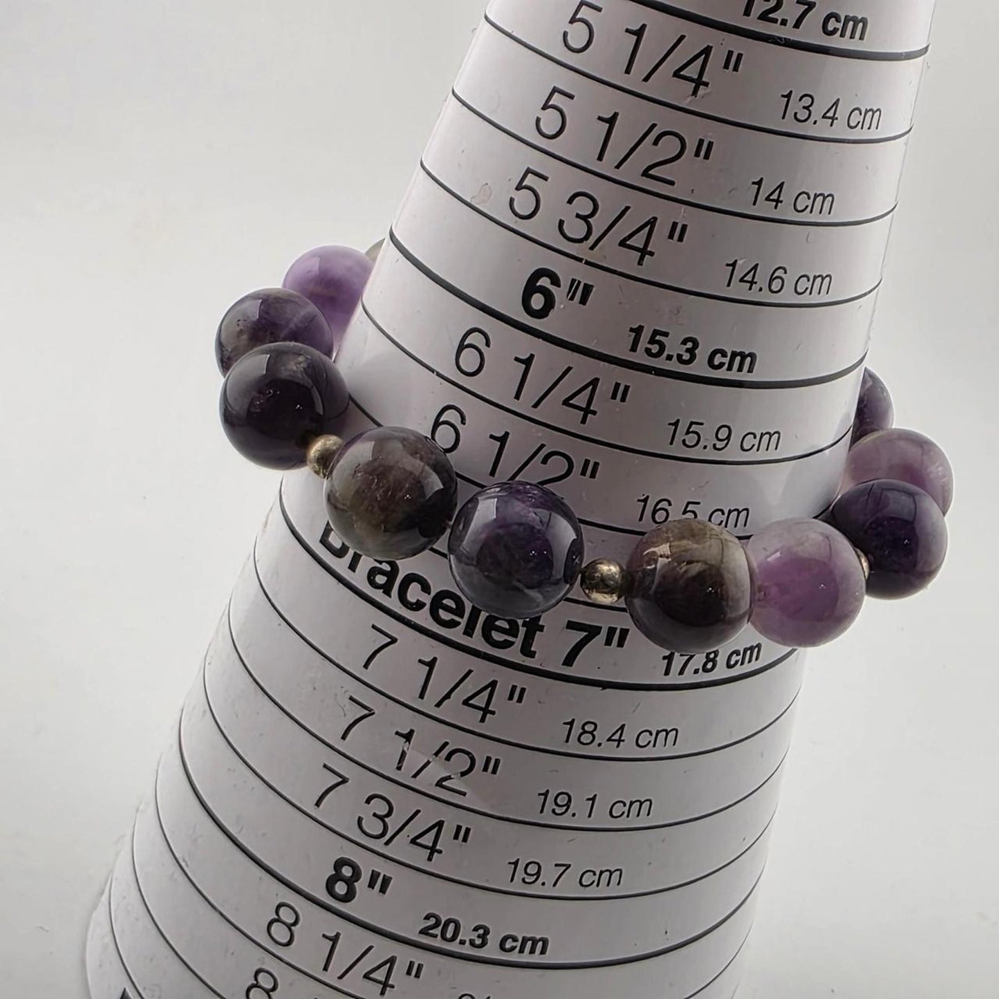 Purple amethyst gemstone beaded stretch