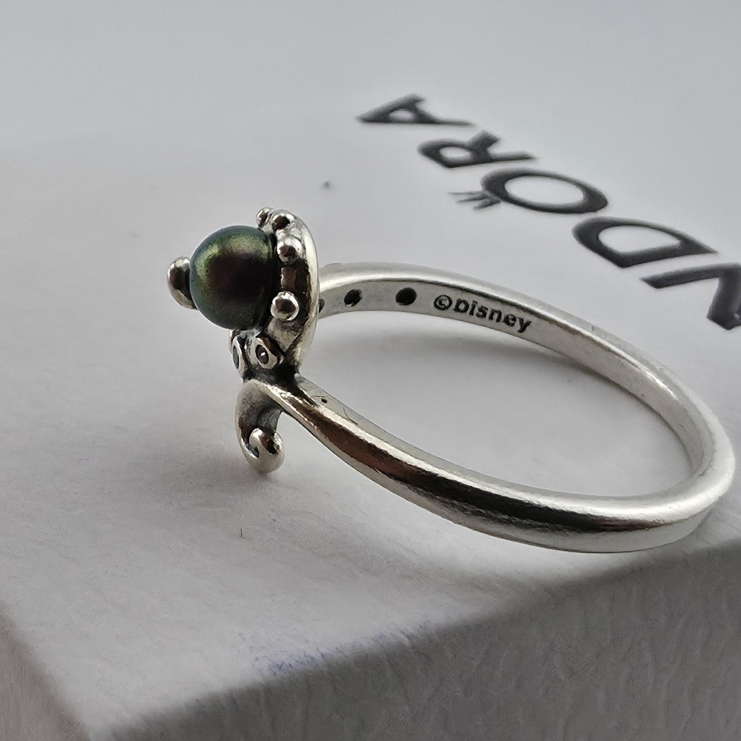 Pandora Disney The Little Mermaid Ursula Sterling Silver Ring Purple Pearl 7 New