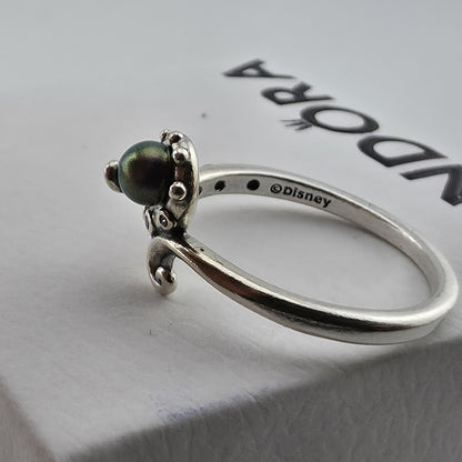 Pandora Disney The Little Mermaid Ursula Sterling Silver Ring Purple Pearl 7 New