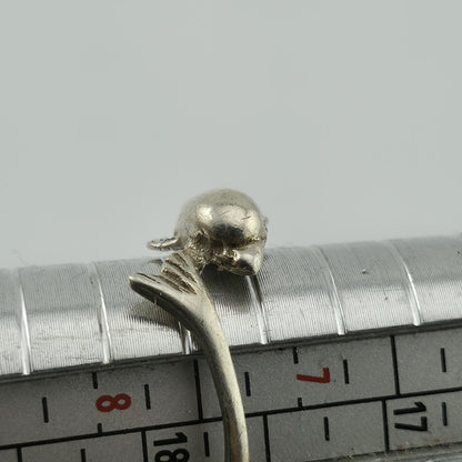 Sterling Silver Dolphin Wrap Ring Size 7 Ocean Animal Vintage 925