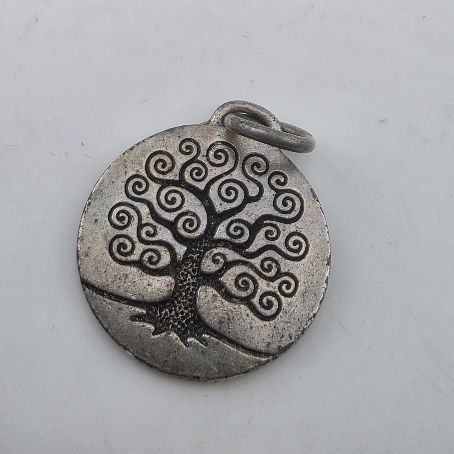 Sterling Silver Tree of Life Pendant 925 Round Charm 6.6g