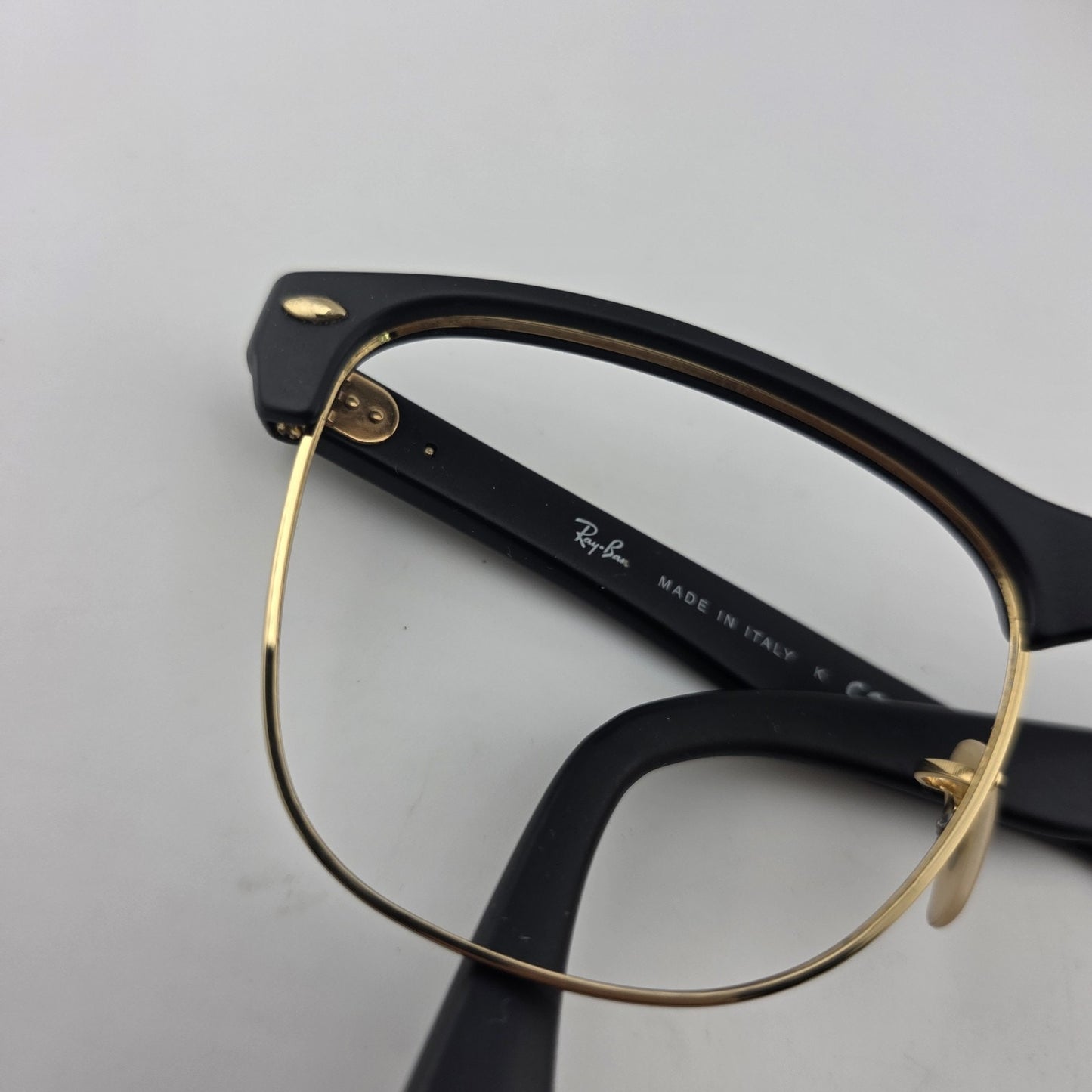 Ray-Ban RB4175 877 Eyeglass Frames Black Gold 57-16 145 Italy w/ Case No Lenses