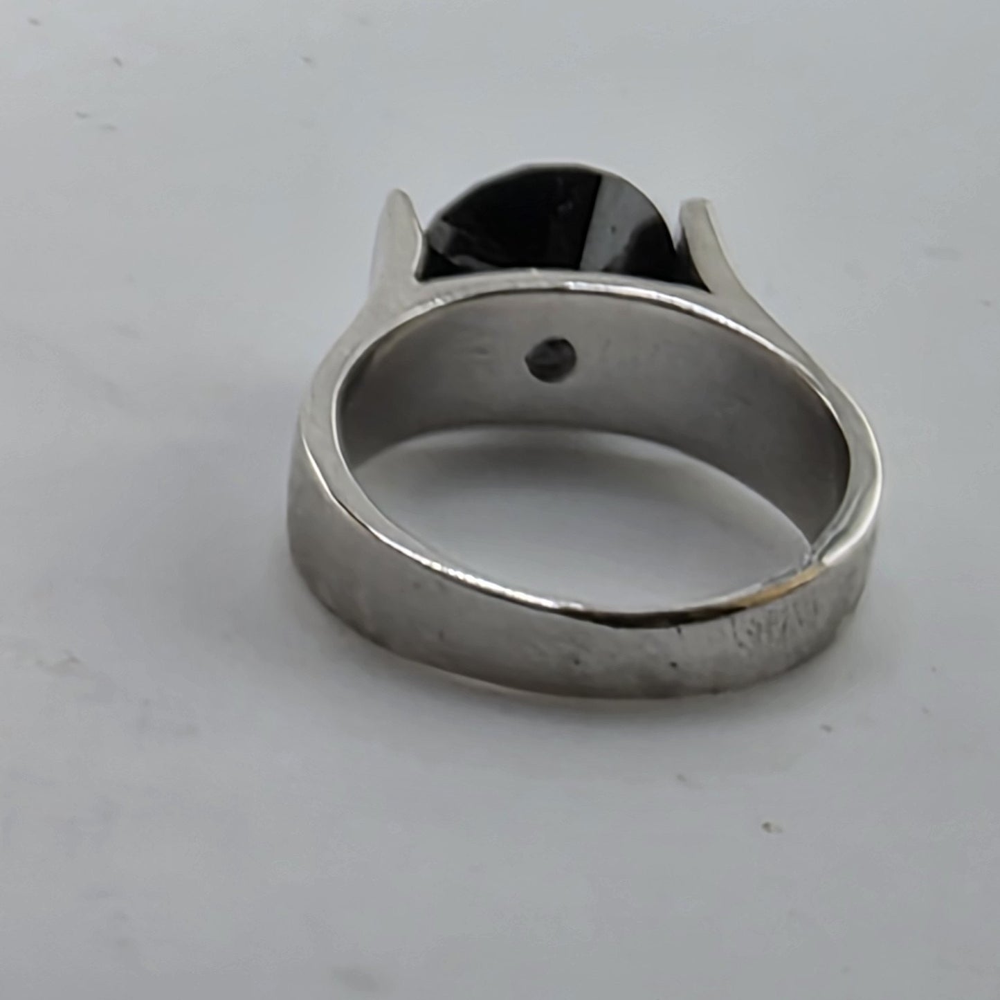 2.5 Ct Black Color Solitaire Moissanite Engagement Ring Sterling Silver Size 7