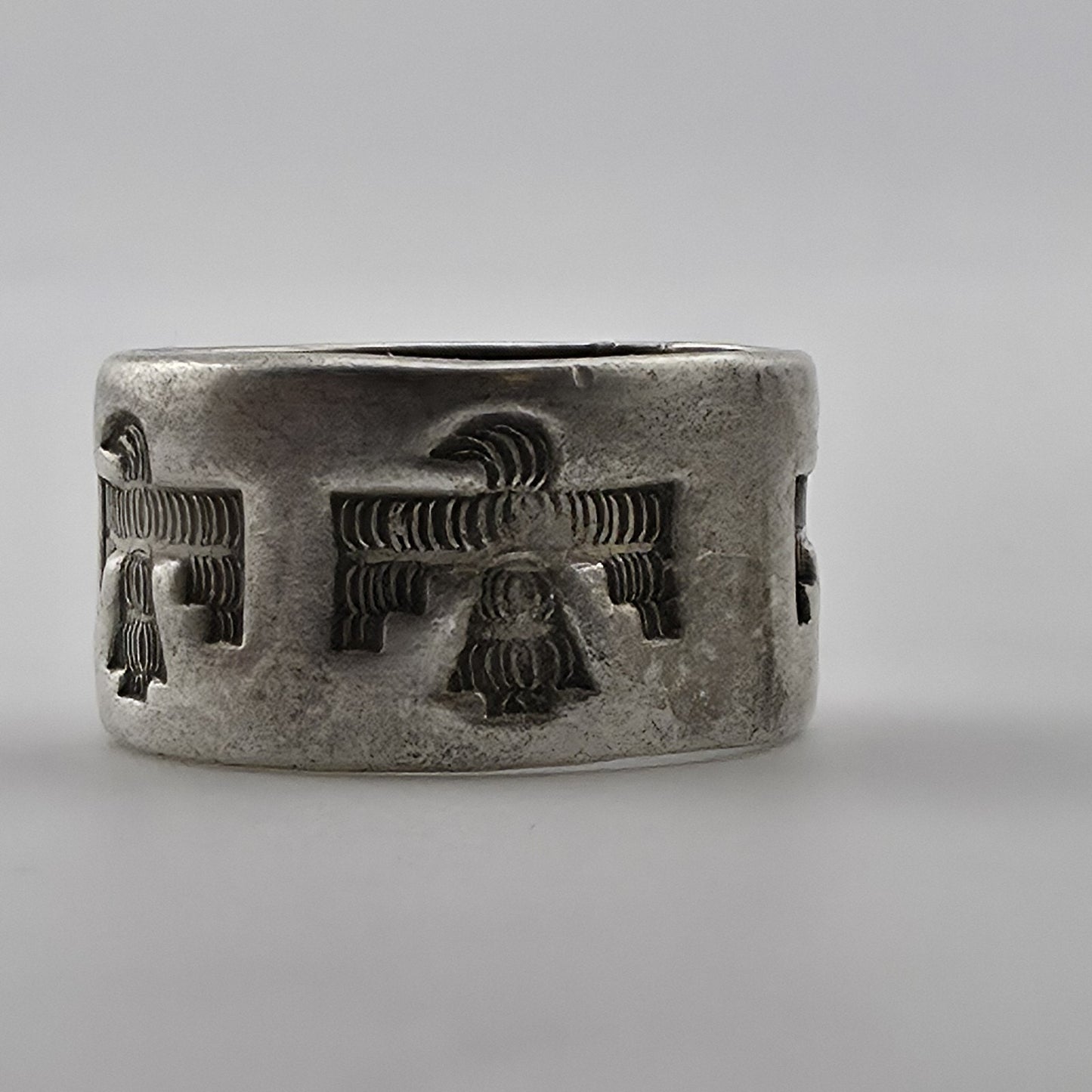 Vintage Bell Trading Post Navajo Thunderbird Ring Sterling Silver 925 Size 5