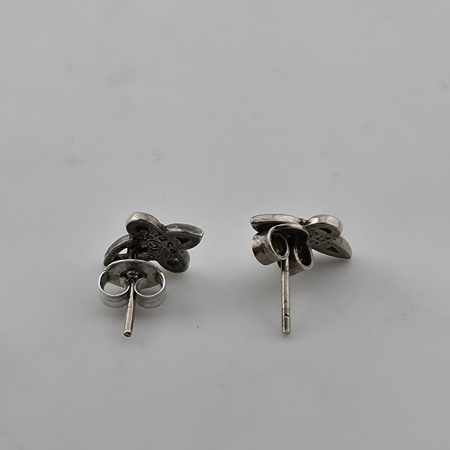 Vintage 925 Sterling Silver Celtic Knot Stud Earrings Irish Openwork PSCO