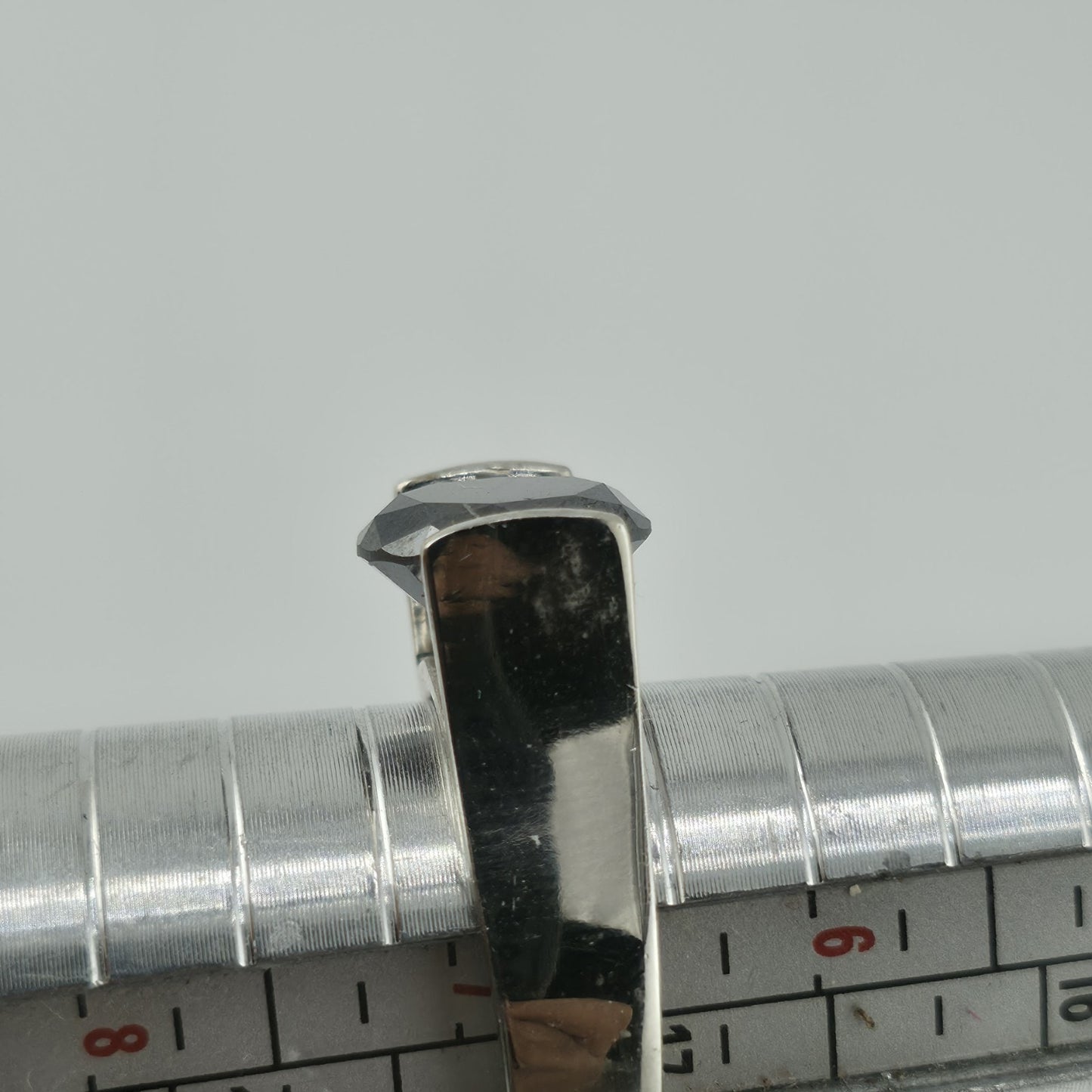 2.5 Ct Black Color Solitaire Moissanite Engagement Ring Sterling Silver Size 7