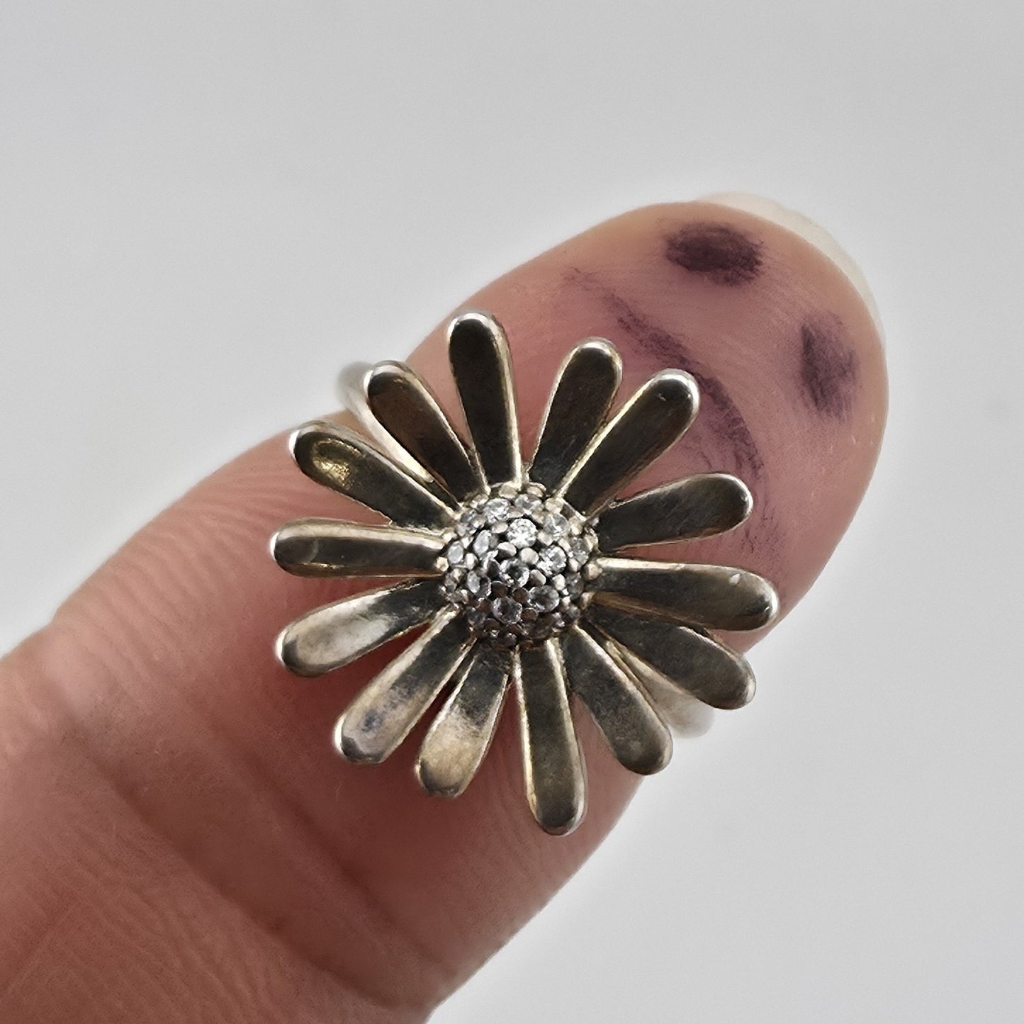 Pandora Sterling Silver Daisy Flower Ring Retired Size 4.75 New 925
