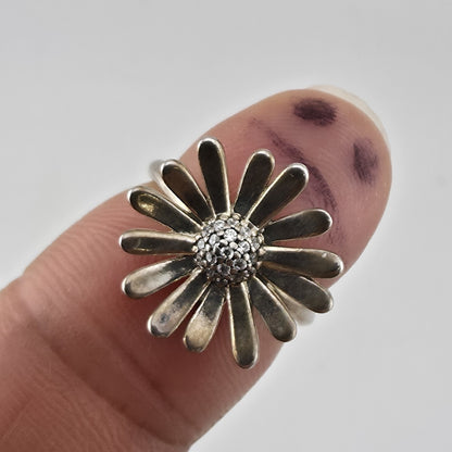 Pandora Sterling Silver Daisy Flower Ring Retired Size 4.75 New 925