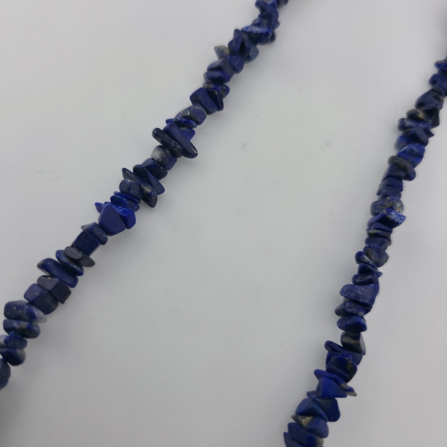 Lapis Lazuli Chip Bead Multi Strand Necklace & Dangle Earrings Set