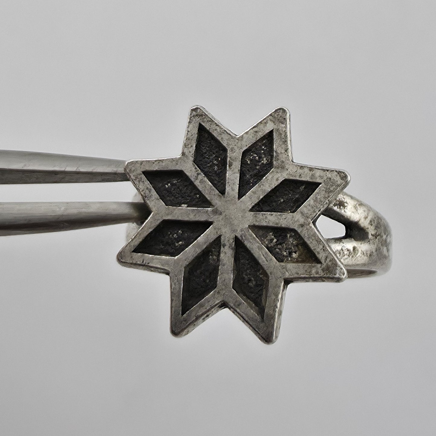 Vintage Mid Century Sterling Silver 8 Point Star Ring 6.25 Bell Trading Post