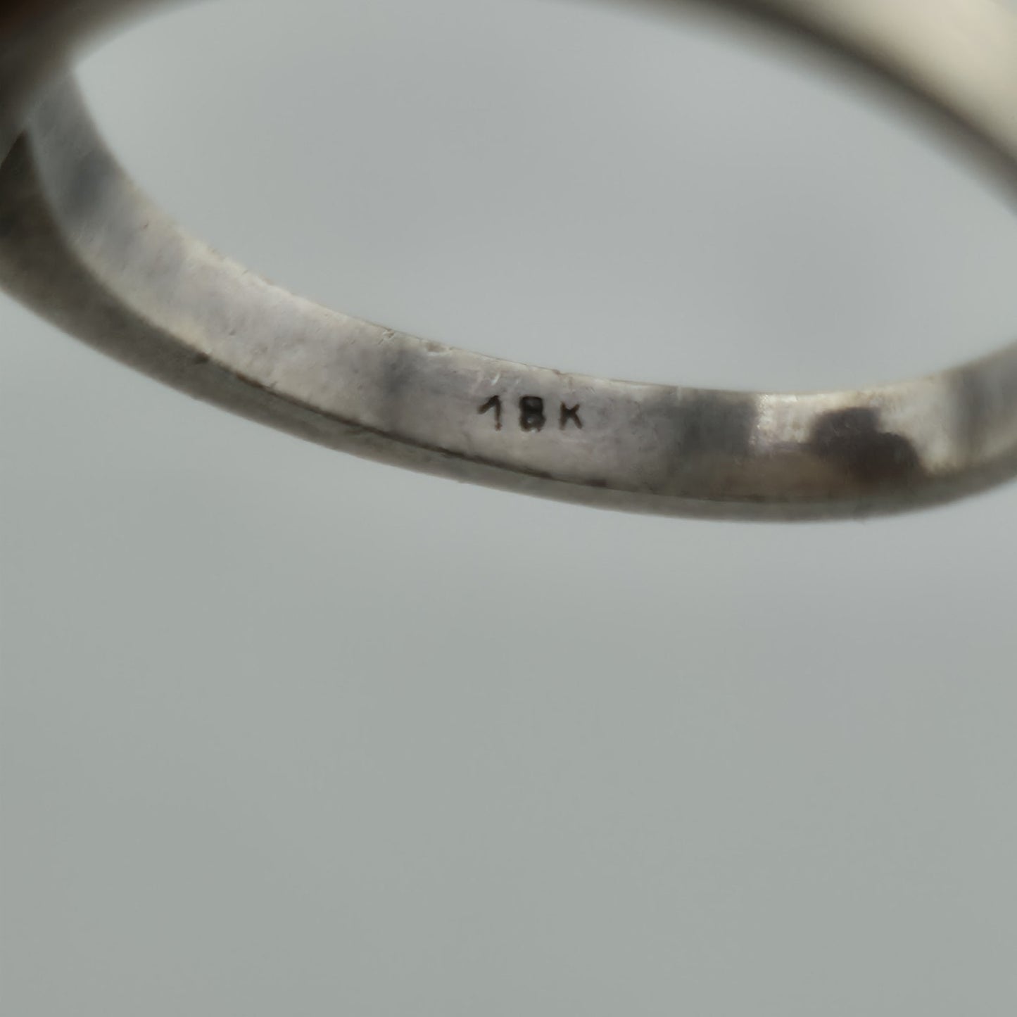 Sterling Silver Solitaire Ring CZ Stone Modernist Design Size 6.5 Vintage