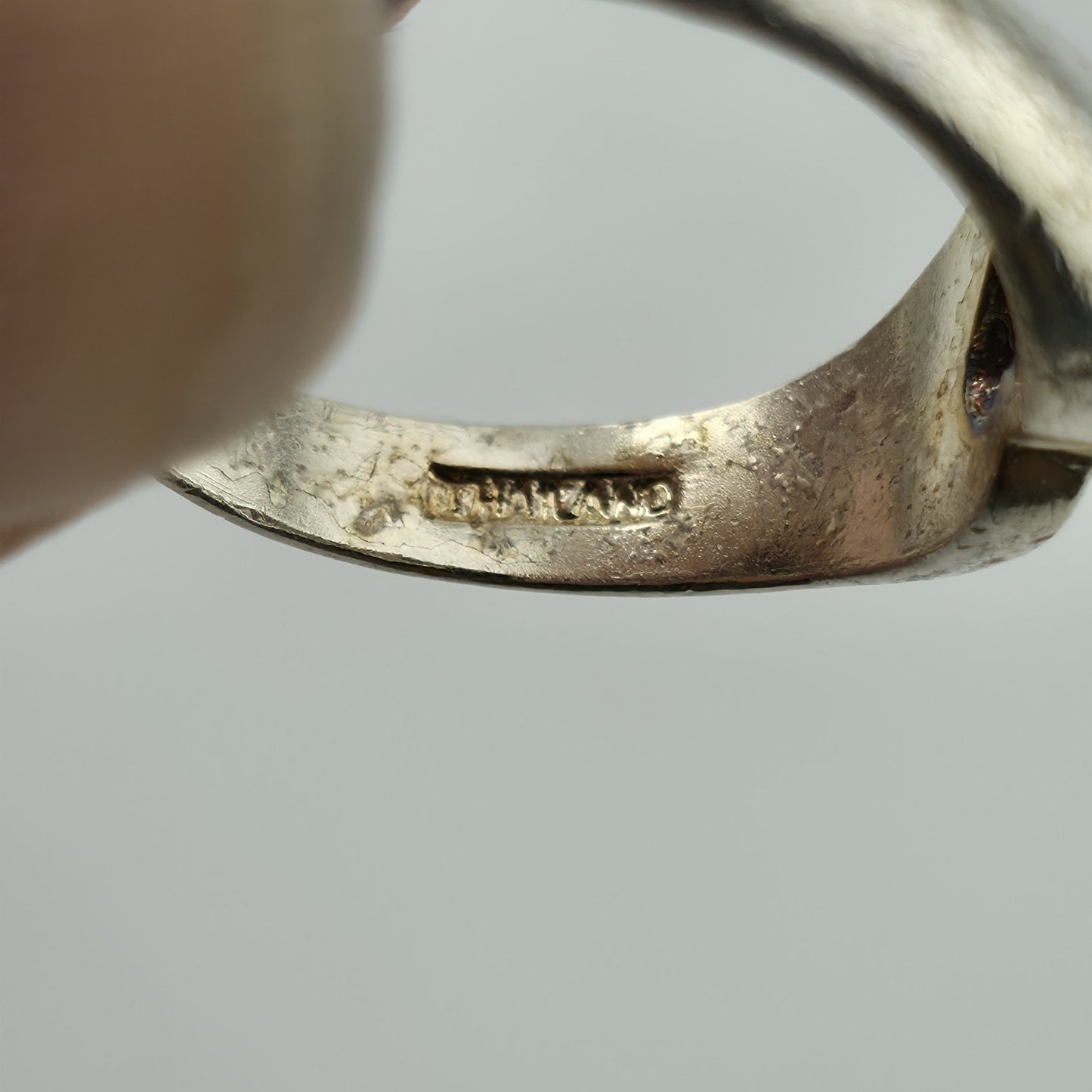 Sterling Silver Heart Ring Purple Stone Size 7 Vintage 925 Band Romantic