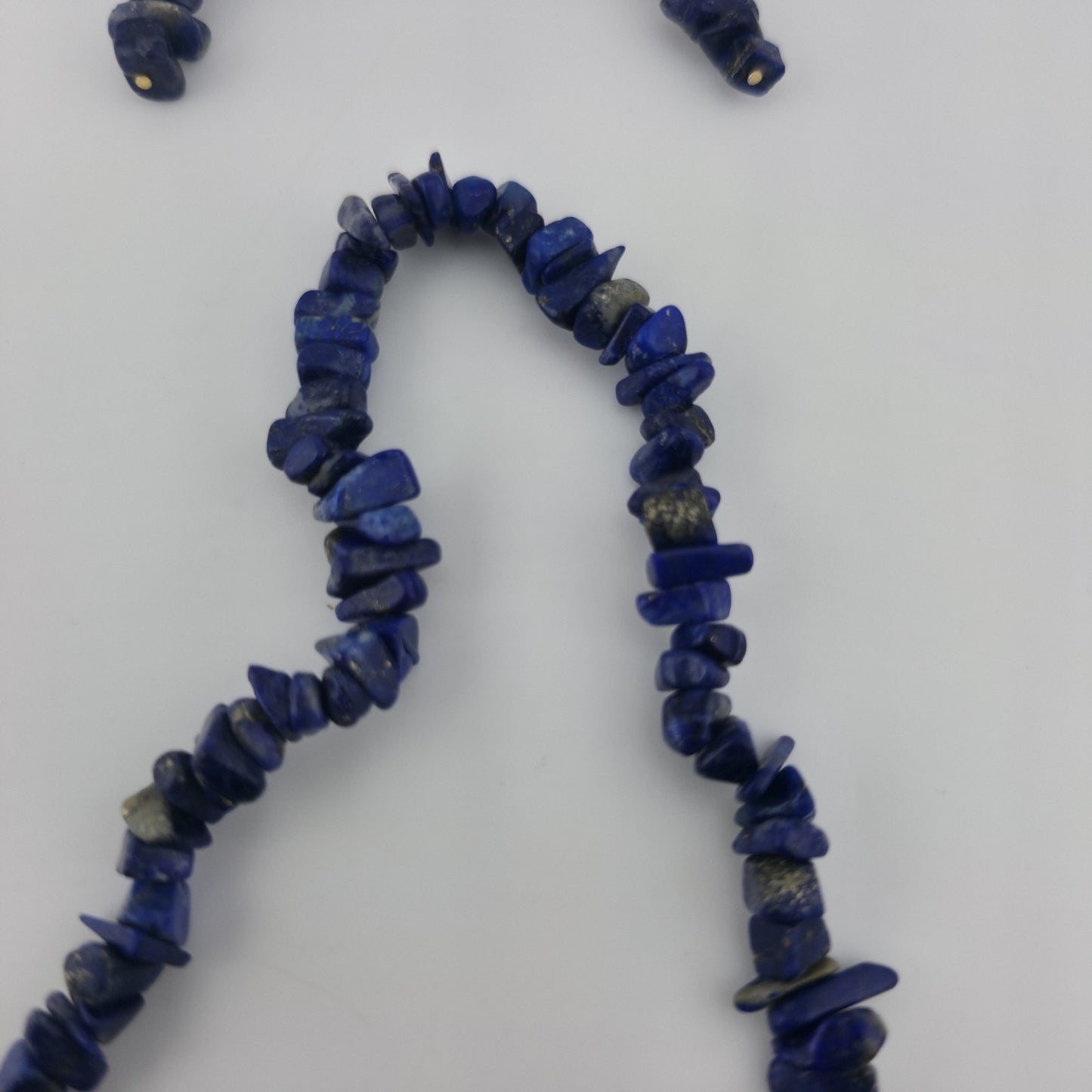 Lapis Lazuli Chip Bead Multi Strand Necklace & Dangle Earrings Set
