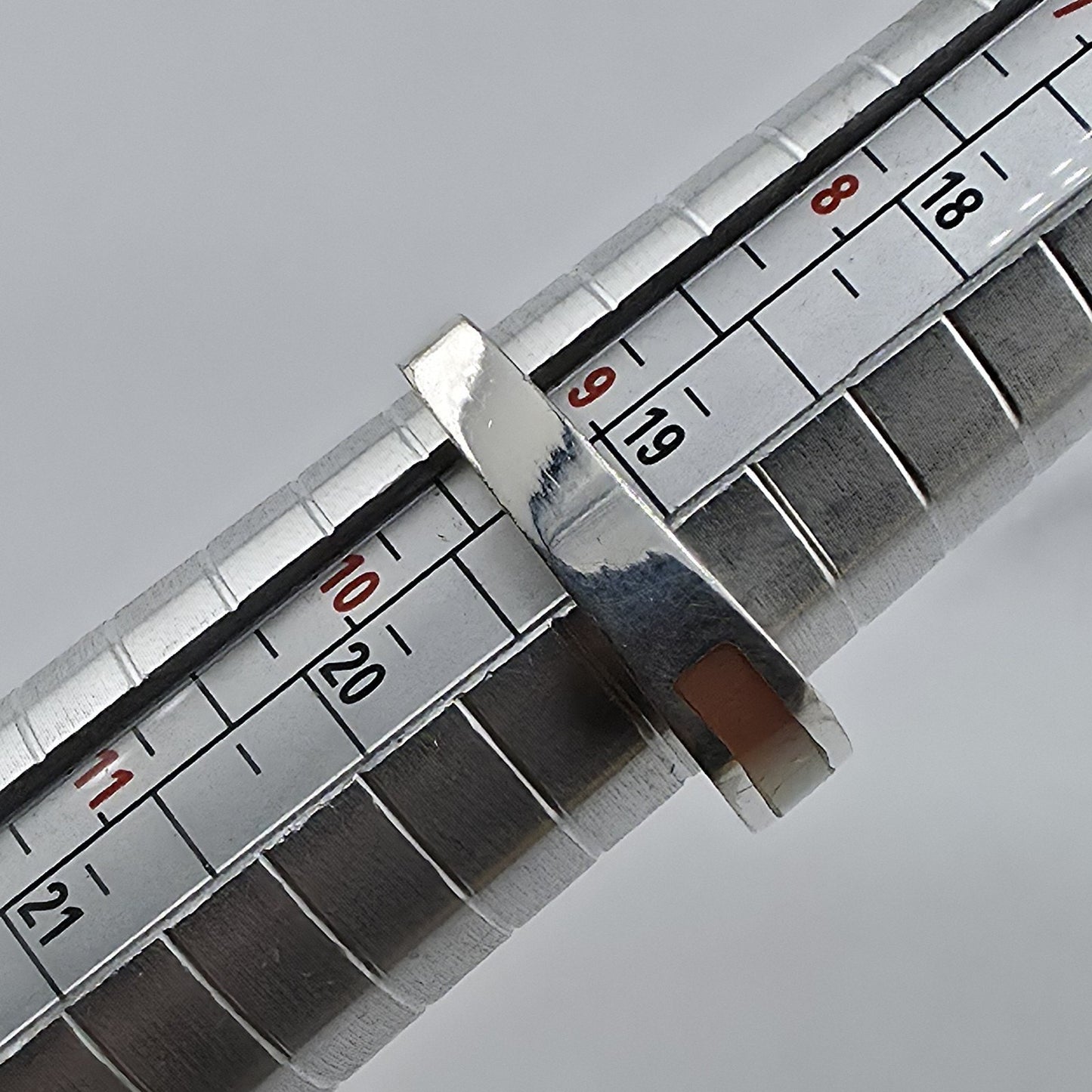 Vintage 925 sterling silver Mother Of Pearl rainbow inlay Ring Band Size 9.25