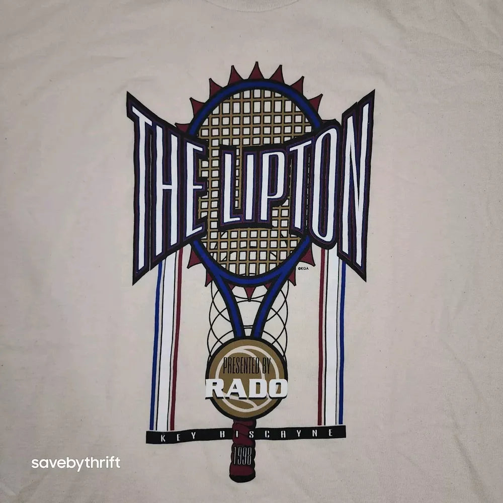 Vintage 1998 The Lipton Rado X Allsport Tennis Made in USA Biscayne FL XL Shirt  Thrifted