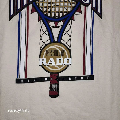 Vintage 1998 The Lipton Rado X Allsport Tennis Made in USA Biscayne FL XL Shirt  Thrifted