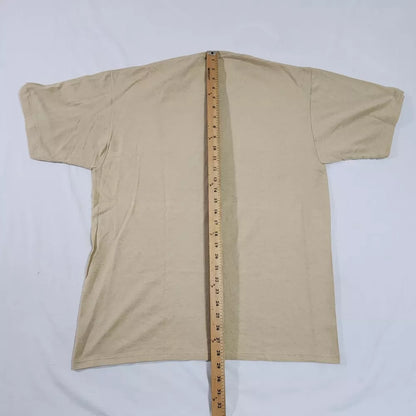 Vintage Jerzees Men XL One of a kind Airbrush Naked Boobs Graphic Tee Brown USA Thrifted